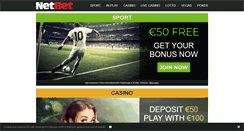 Desktop Screenshot of netbet.ie