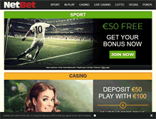 Tablet Screenshot of netbet.ie